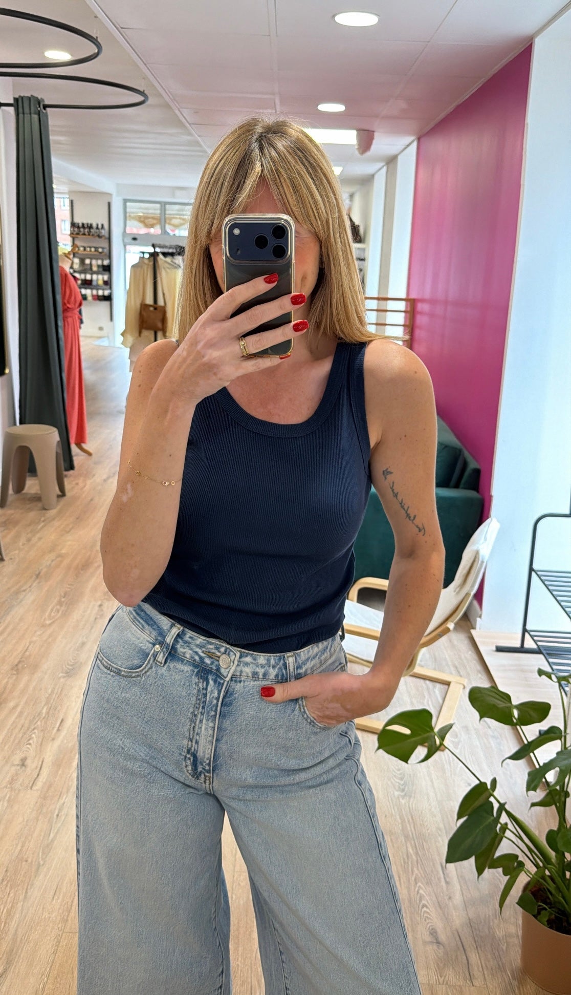 Top NOAME Bleu marine