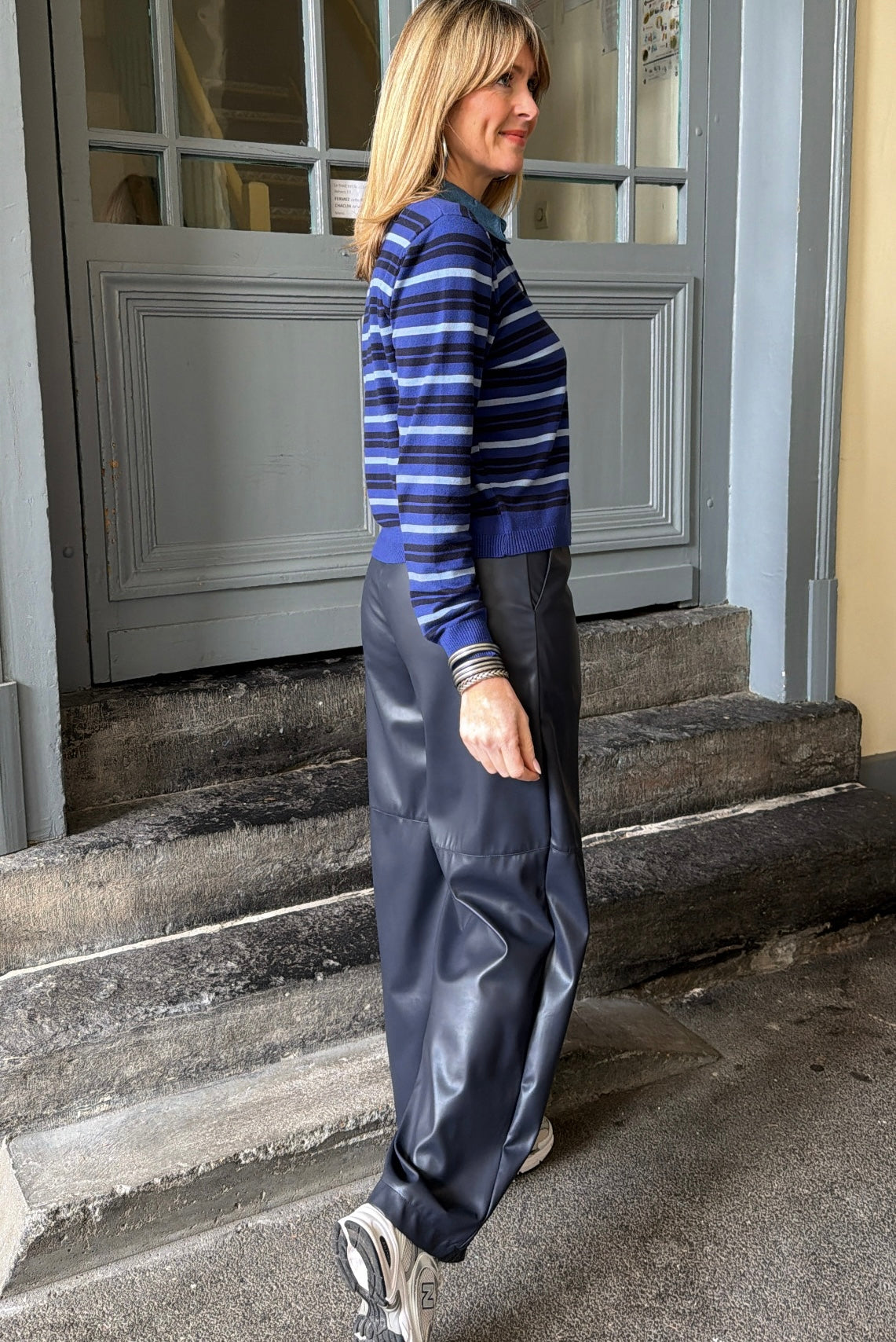 Pantalon PASKALINA Bleu marine An’ge