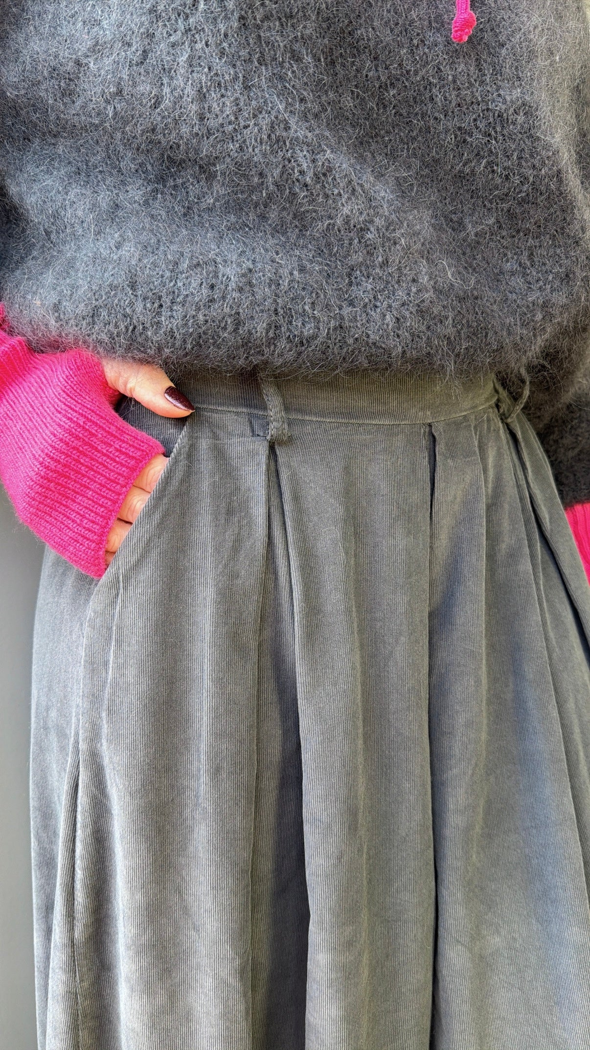 Pantalon EMY velours gris