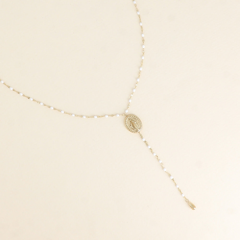 Collier cravate ELISKA Écru