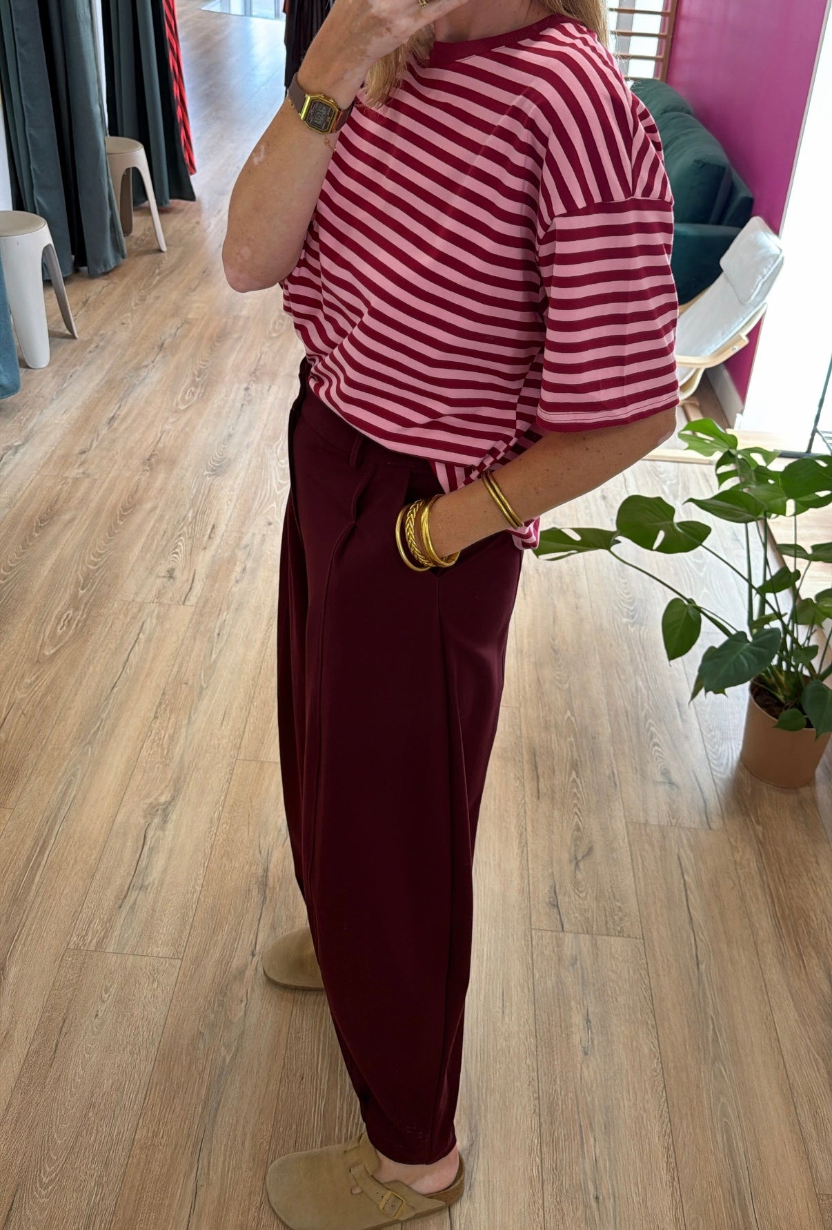 T-shirt NAO Rose/Bordeaux