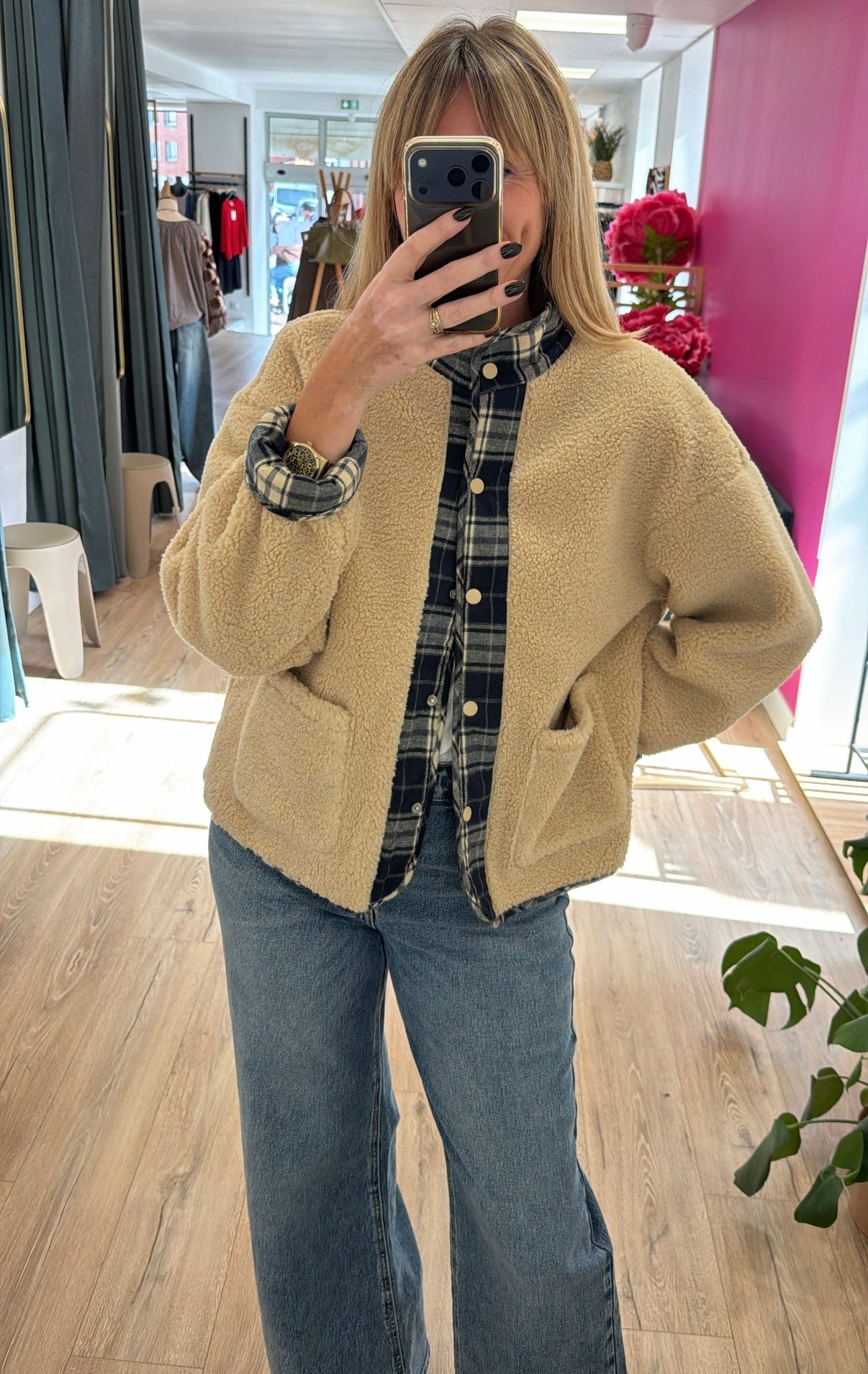 Veste LOU Bleu/Ecru