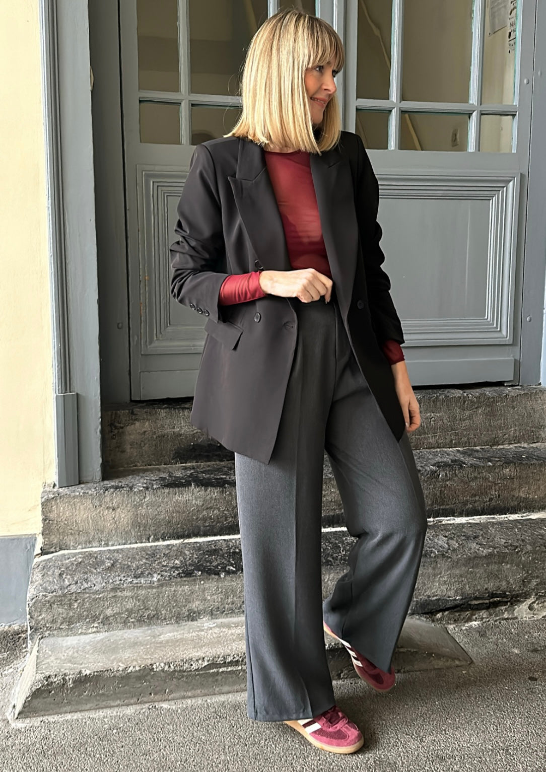 Top MESH JULLI Bordeaux