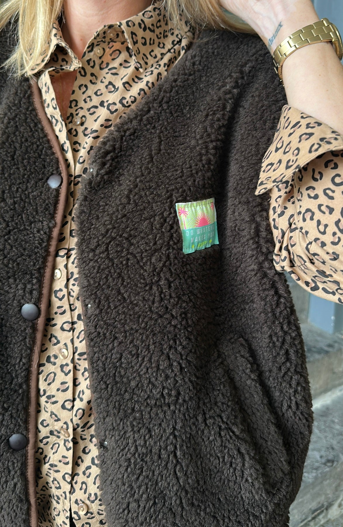 Gilet moumoute HARRY Chocolat