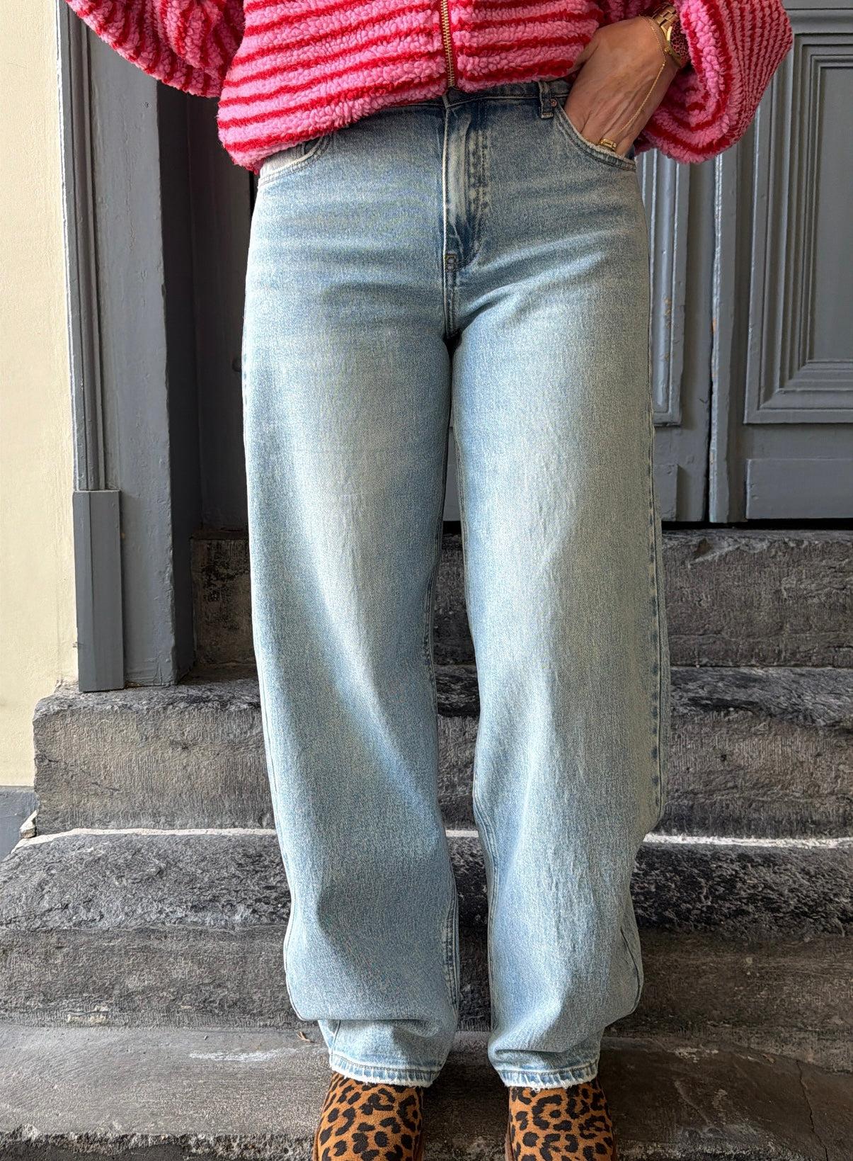 Jean barrel CASSIAN Denim clair