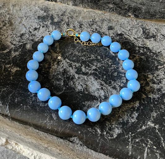 Collier SALOMÉ Bleu ciel