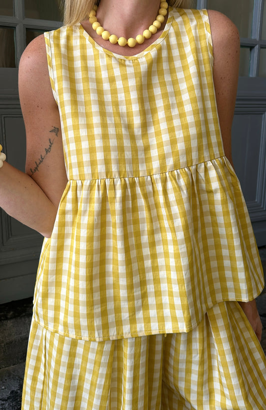 Top ESTER Jaune/Ecru