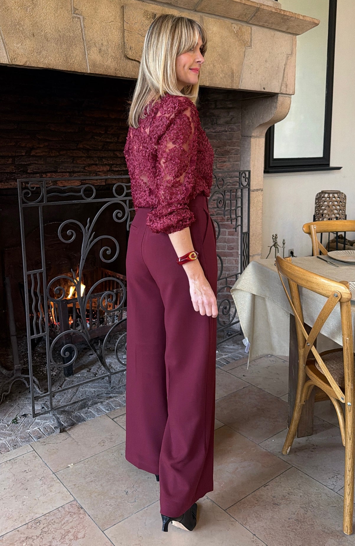 Pantalon SACHA Bordeaux