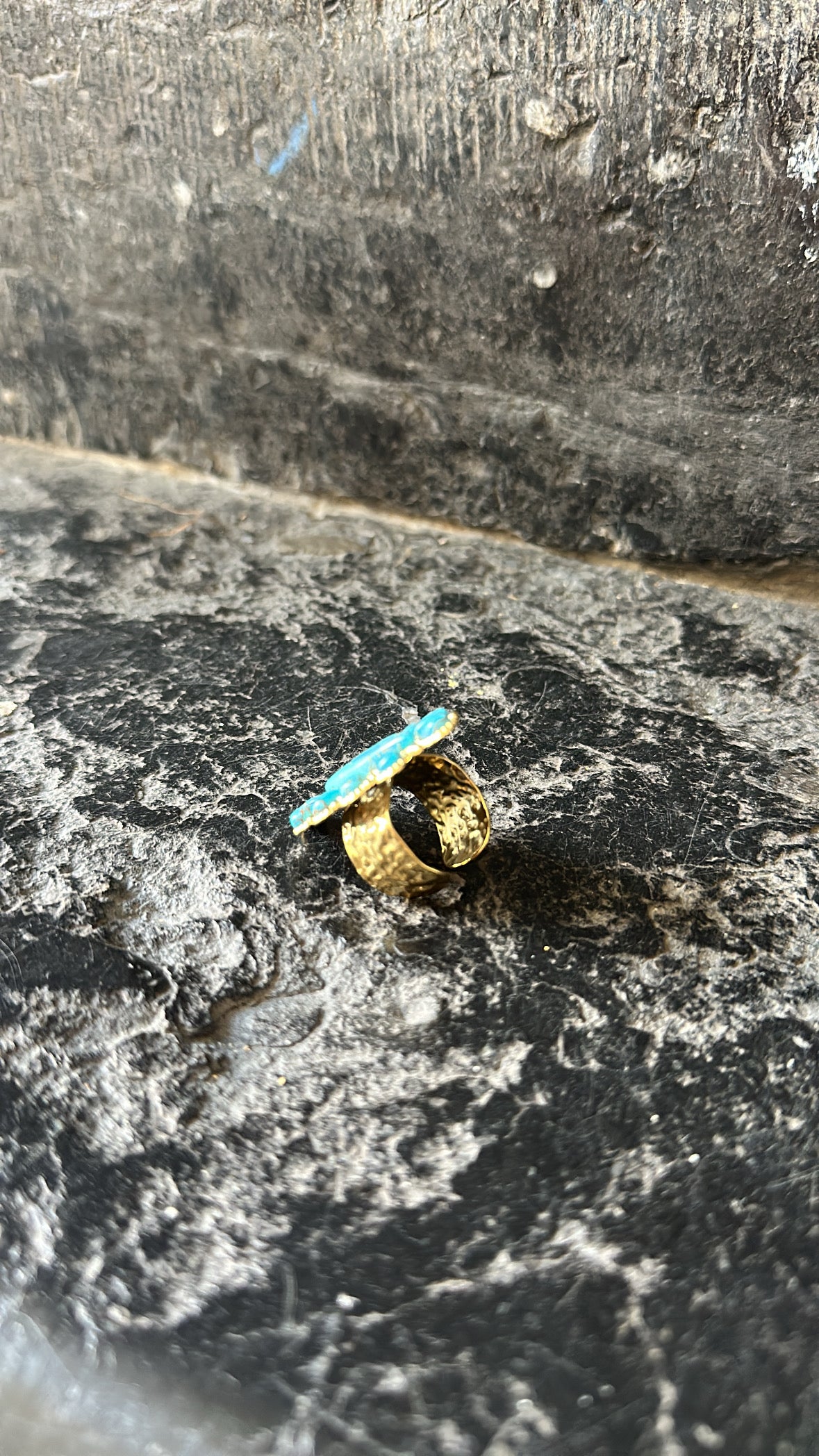 Bague MALACHITE doré/argenté