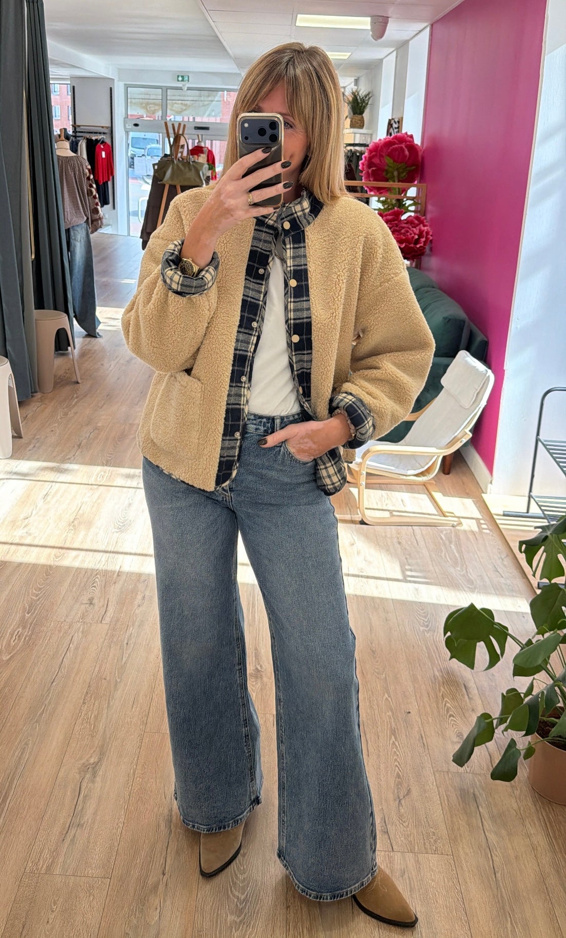 Veste LOU Bleu/Ecru