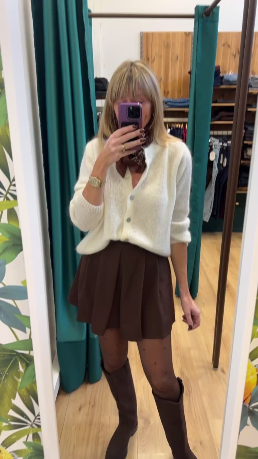 Jupe SARA Marron