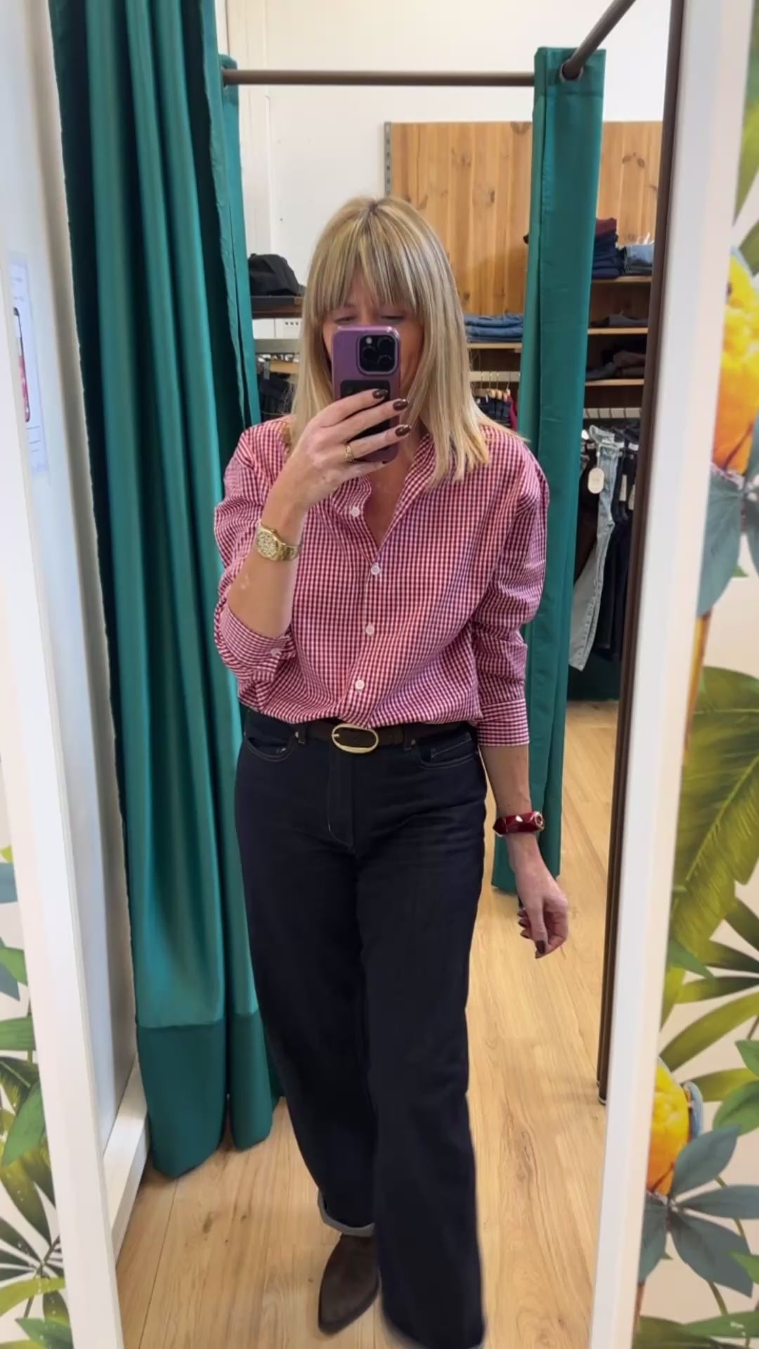 Chemise VICHY Rouge/Bordeaux
