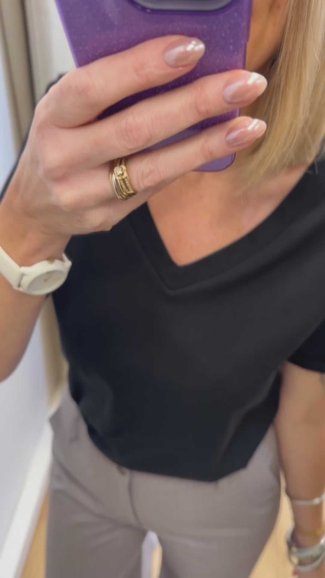 T-shirt RIA- V Noir  PIECES